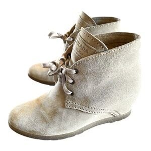 Prada Suede Wedge Boots Linea Rosa Women’s 6.5